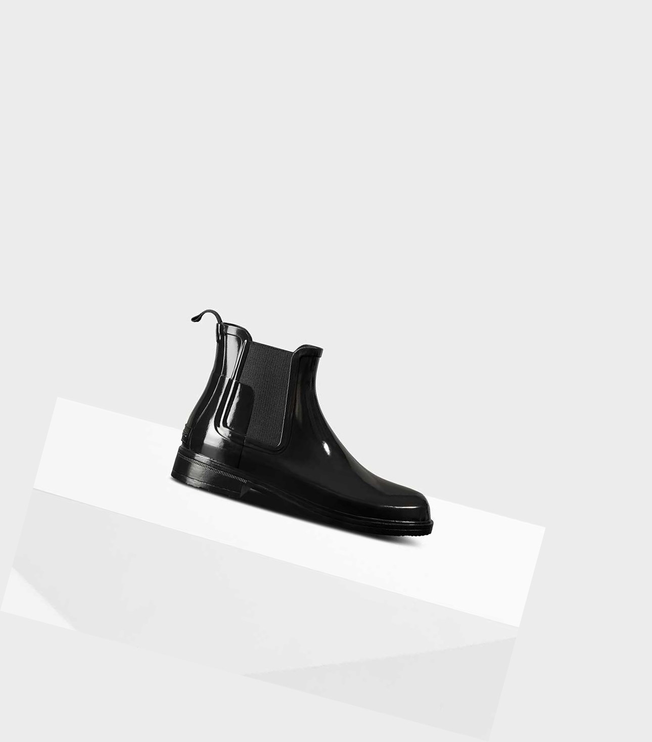 Bottines Chelsea Hunter Refined Slim Fit Gloss Homme Noir | 84190FHAG