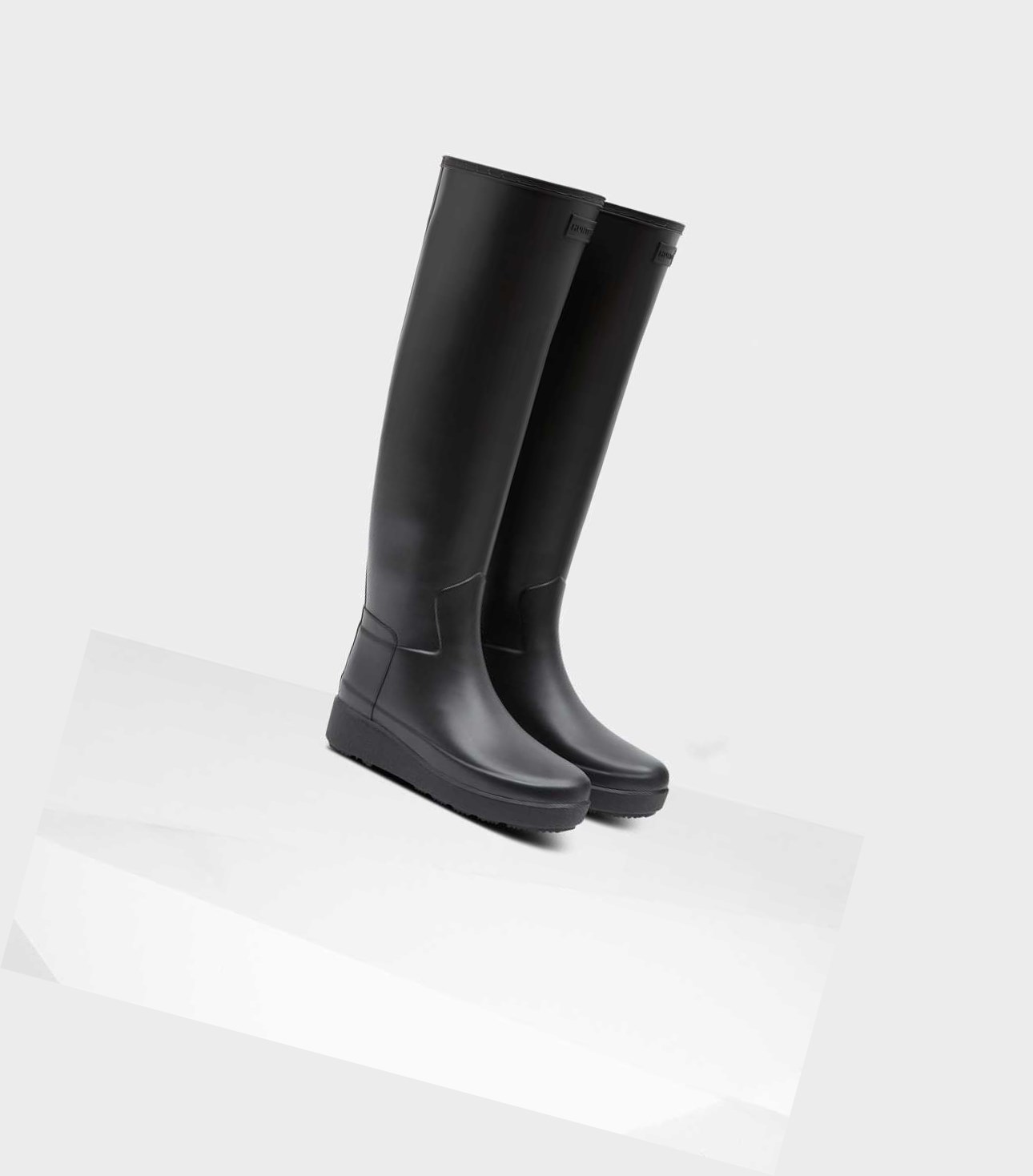 Knee-High Boots Hunter Refined Slim Fit Creeper Femme Noir | 64289NXGB