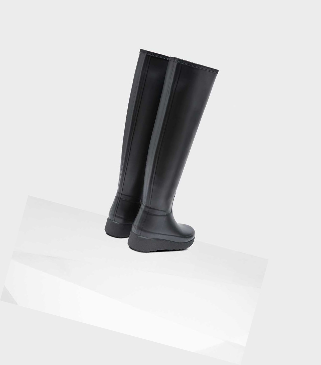 Knee-High Boots Hunter Refined Slim Fit Creeper Femme Noir | 64289NXGB